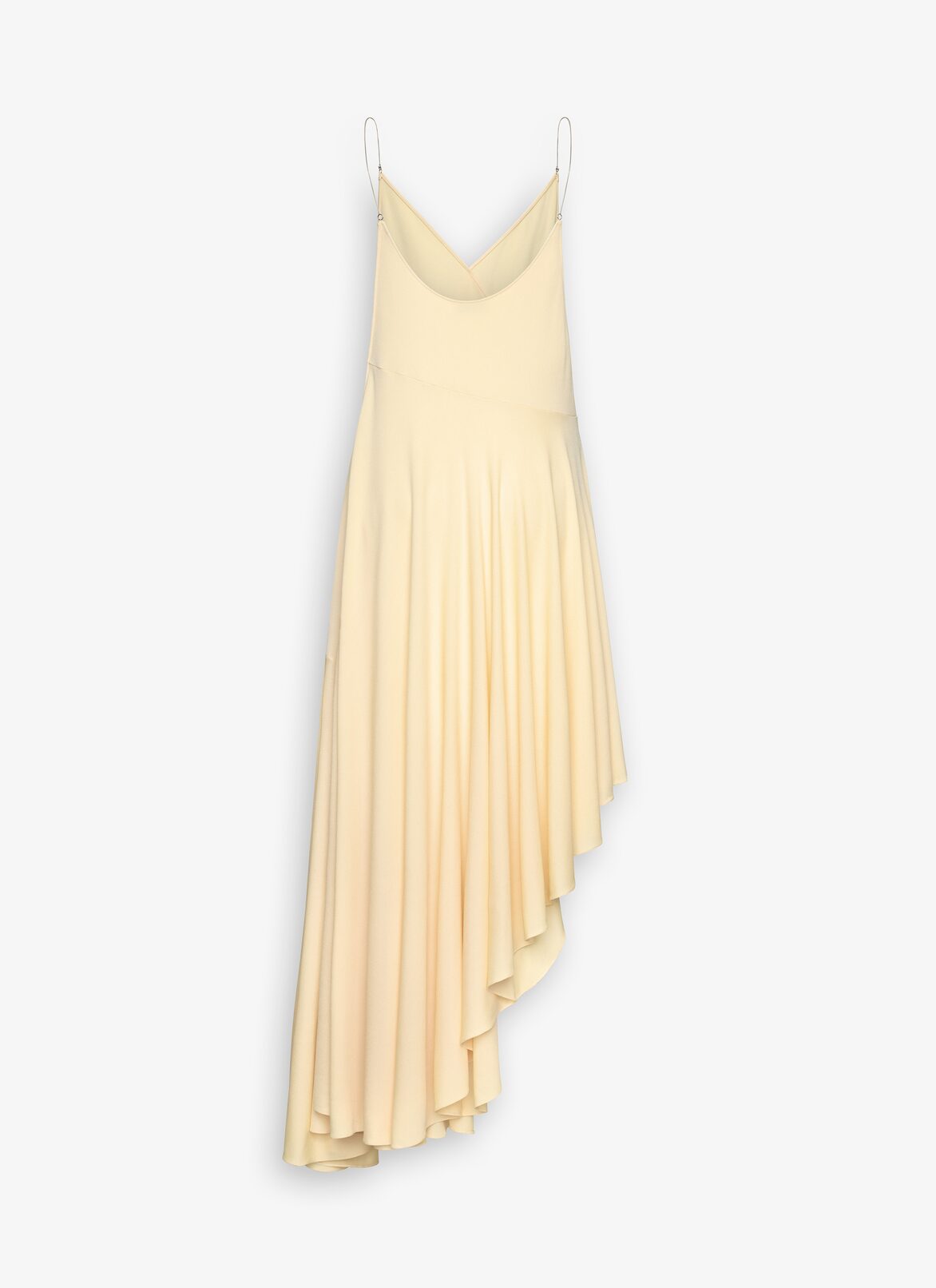 MATTE JERSEY ASYMMETRICAL SLIP DRESS ALAÏA YELLOW MATTE JERSEY ASYMMETRICAL SLIP DRESS